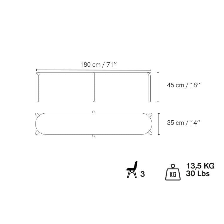 Оцинкованная стальная скамья Cornilleau Hyphen ARCH-00126268 - Вид №20