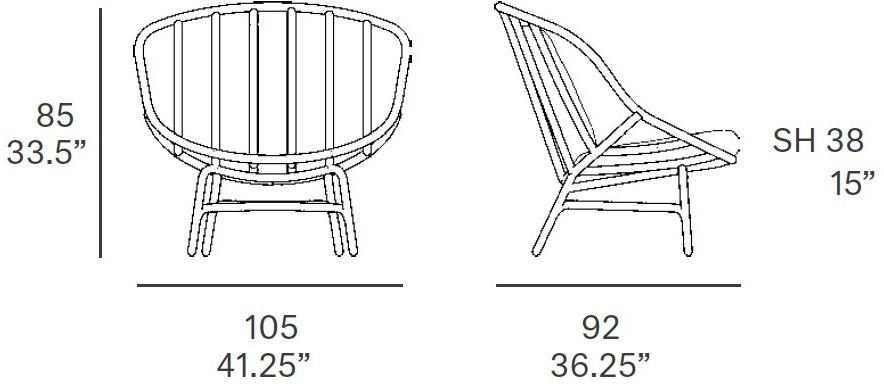 EXPORMIM Кресло из ротанга со встроенной подушкой  T030  - Вид №10