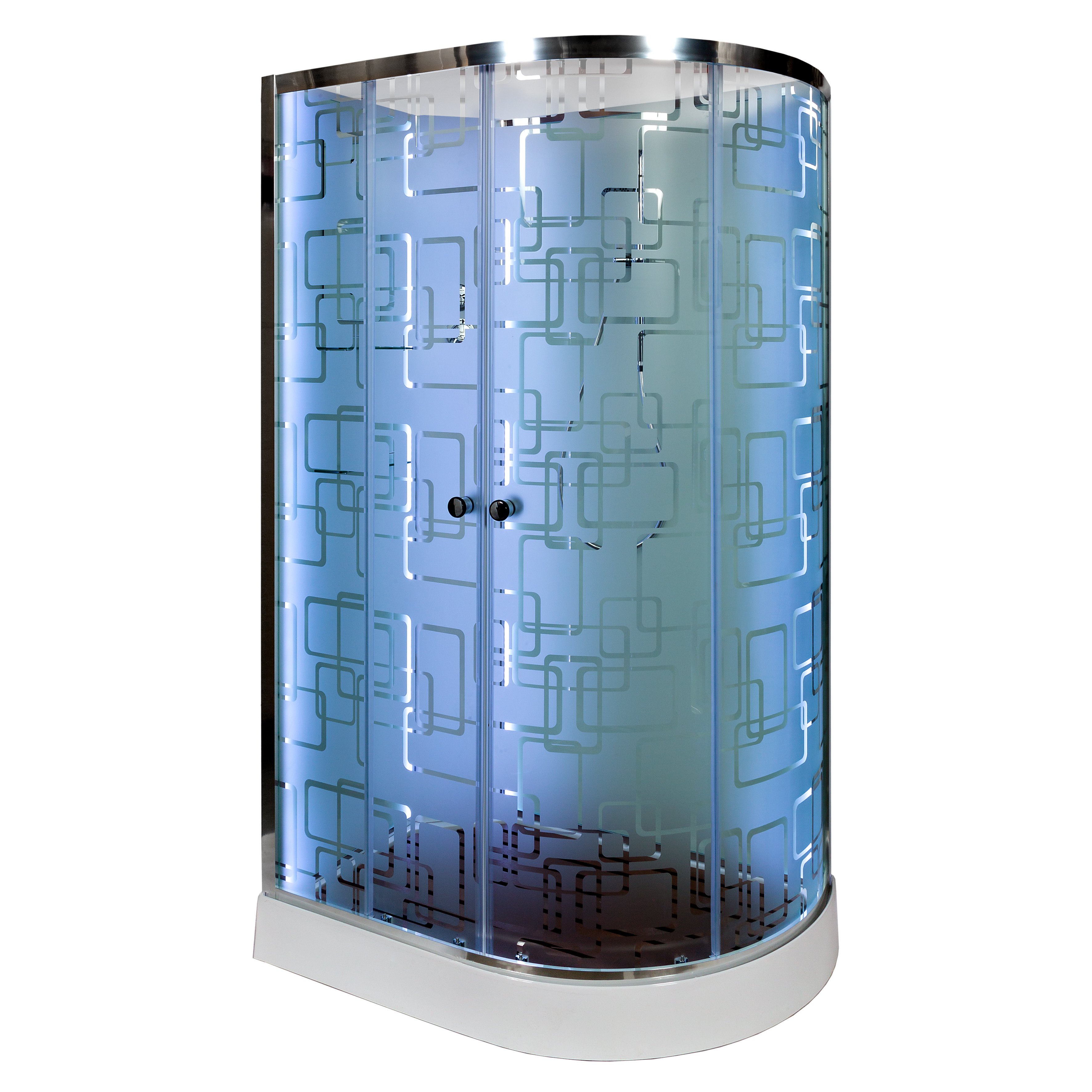 ЕМ4512 L с гидромассажем (гм.) Душевая кабина DETO Серия EM ЕМ1511 L N LED с гм. - Вид №1