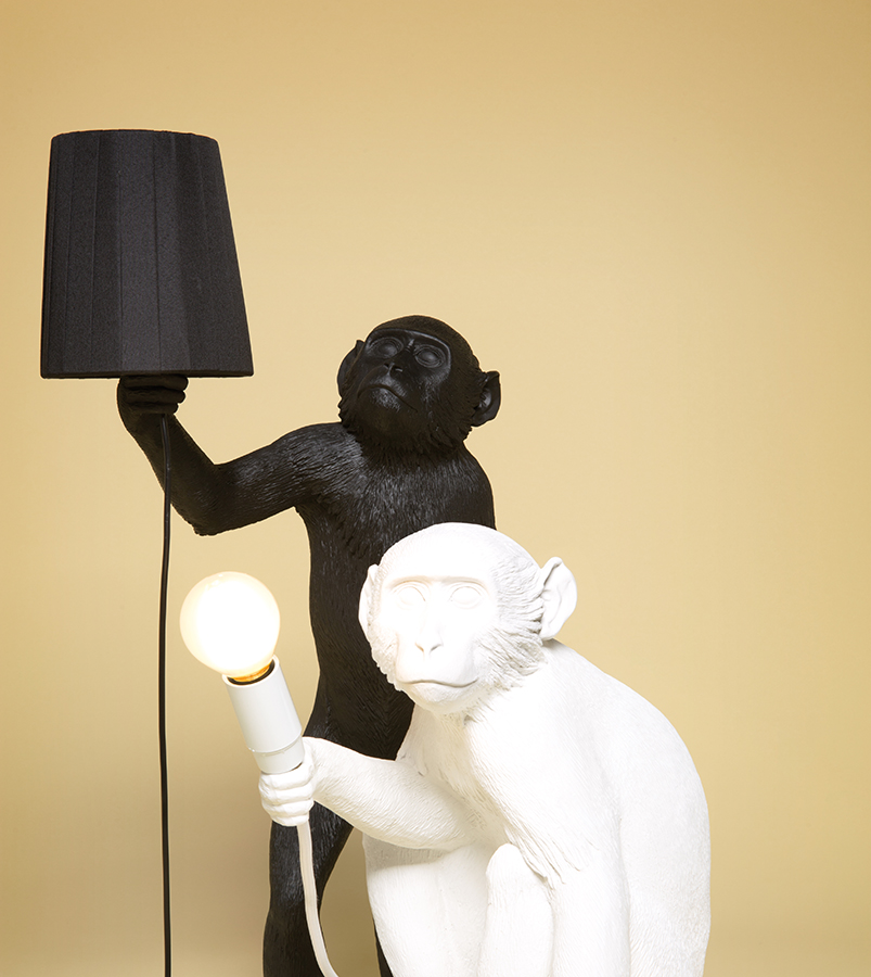 Светильник Monkey Lamp Standing, черный Seletti 14920 - Вид №9