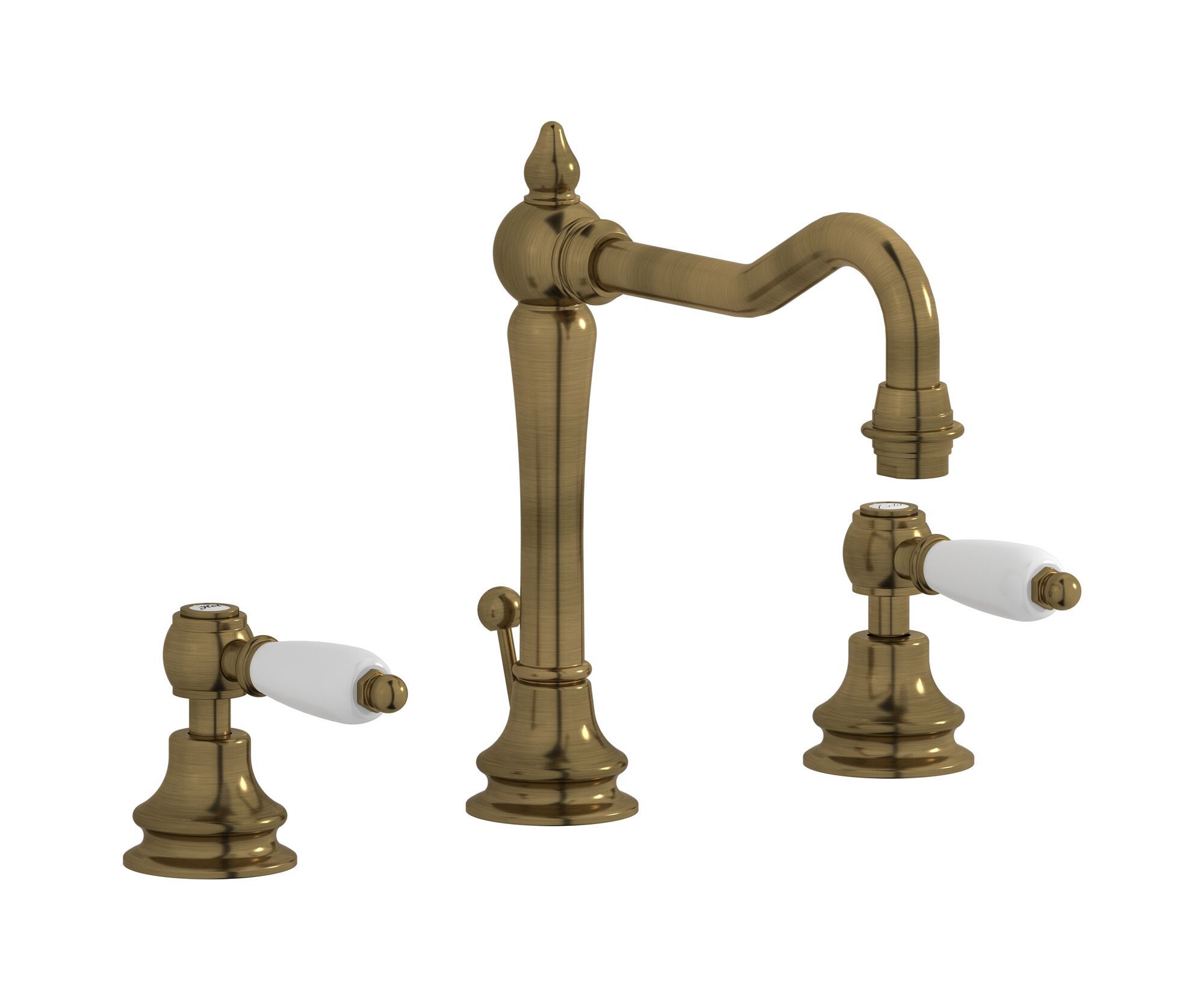 Смеситель для раковины с 3 отверстиями для пола с автоматическим сливом IB Hermes + Hermes Elle ARCH-00017372 - Вид №1