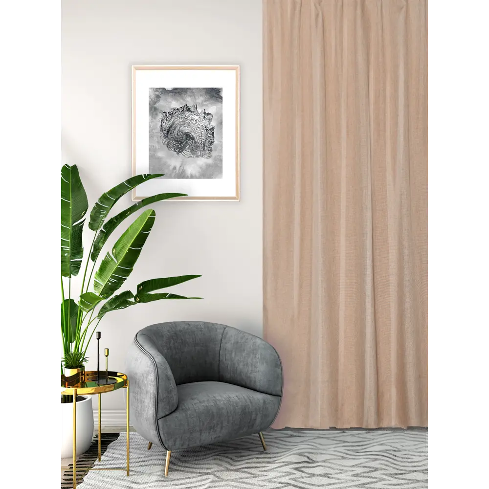 Штора на ленте Seasons Looks 140х260 см Beige цвет бежевый STLM-2191468 - Вид №4