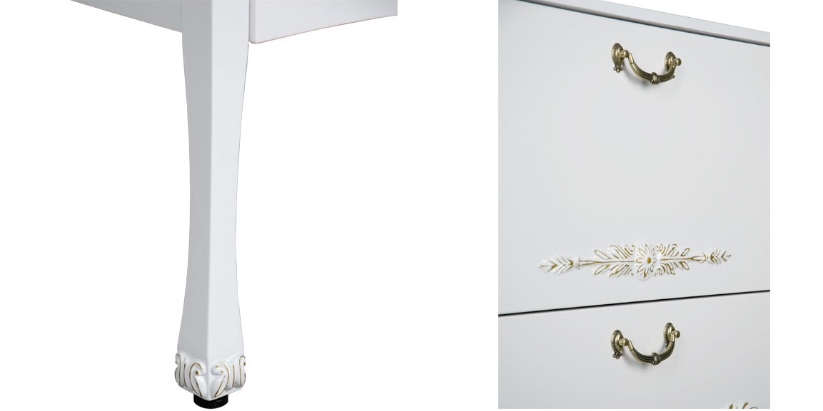 Комплект мебели Aquanet Виктория 120 белый/золото 00184413 - Вид №8