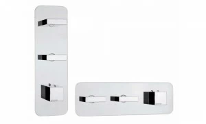 Z033204 + Z030201 000 Смеситель & запорный кран Rectangular 2 Outlets LP BOSSINI