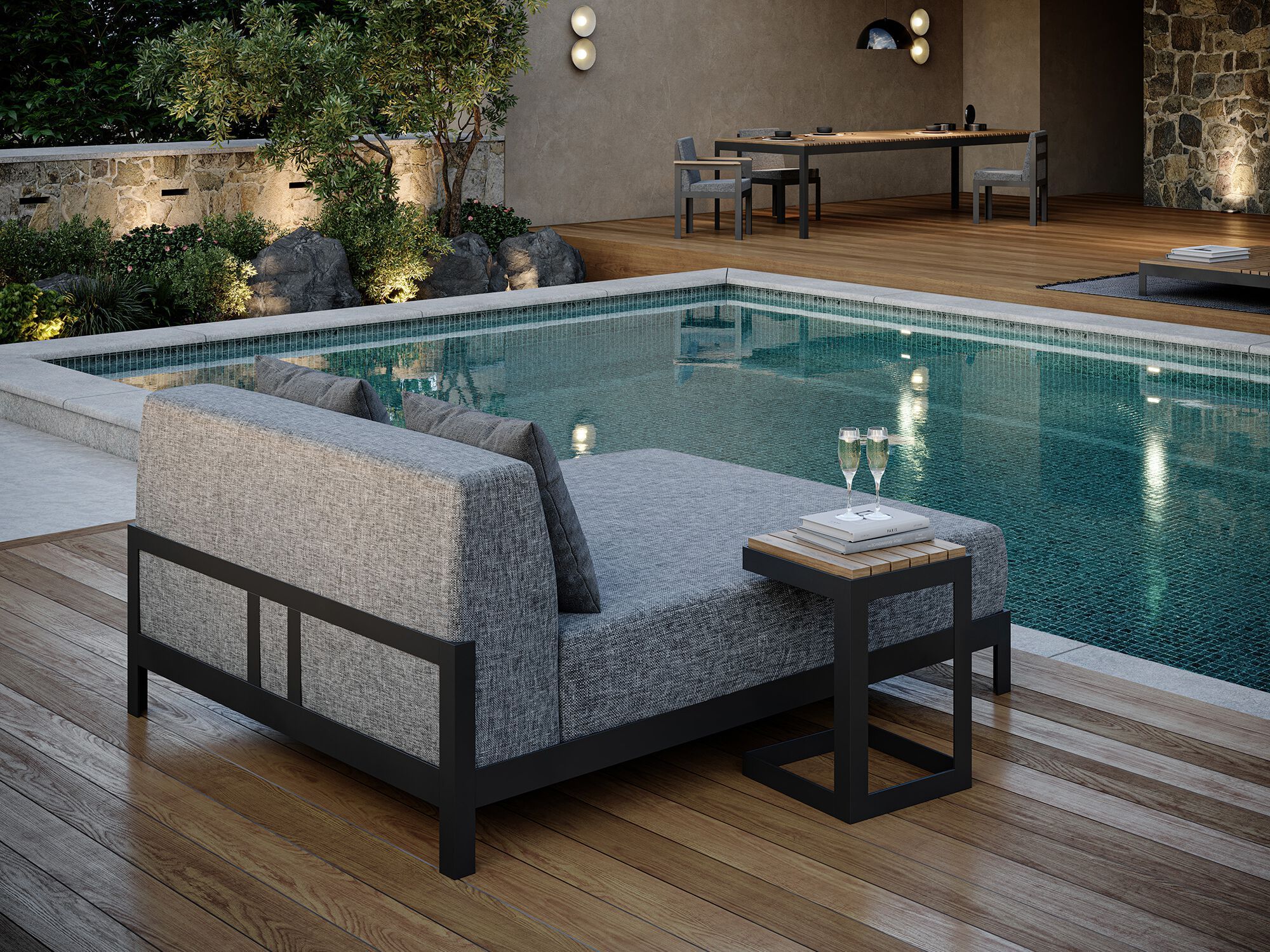 Квадратный стол из стали и дерева Walters More Comfort ARCH-00103675 - Вид №4