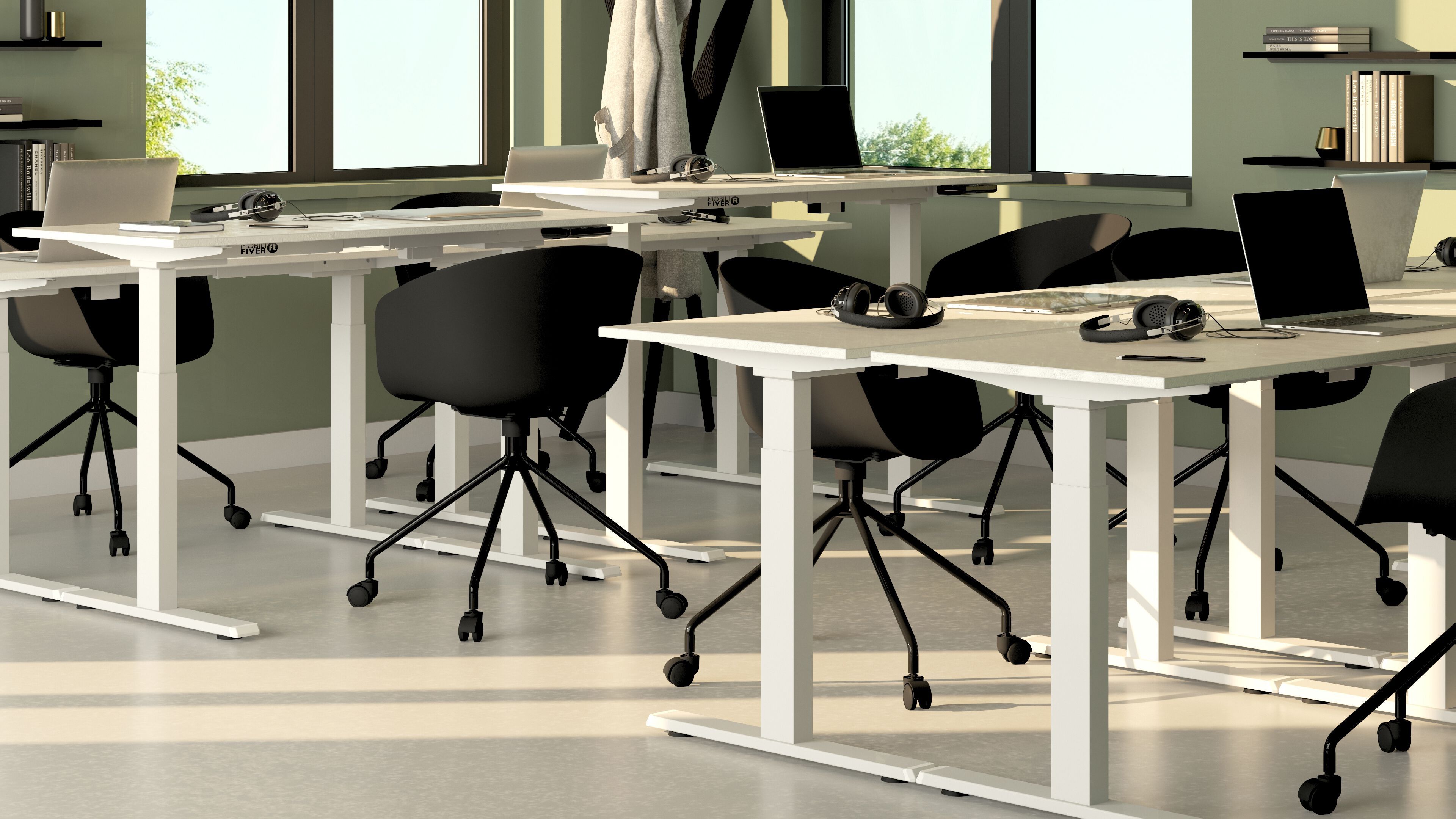 Прямоугольный стол с регулируемой высотой в меламине с электрическим движением Mobili Fiver Clara ARCH-00141252 - Вид №24