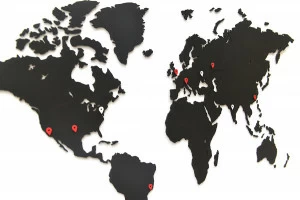 Карта-пазл черная 90х54 см Wall Decoration MIMI ДИЗАЙНЕРСКИЕ 00-3880744 Черный