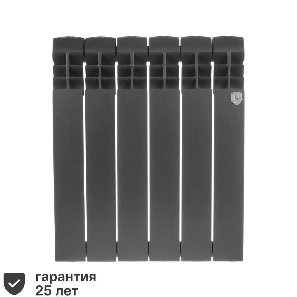 Радиатор секционный Royal Thermo Biliner 500/87 6 секций боковое подключение биметалл черный STLM-2126229