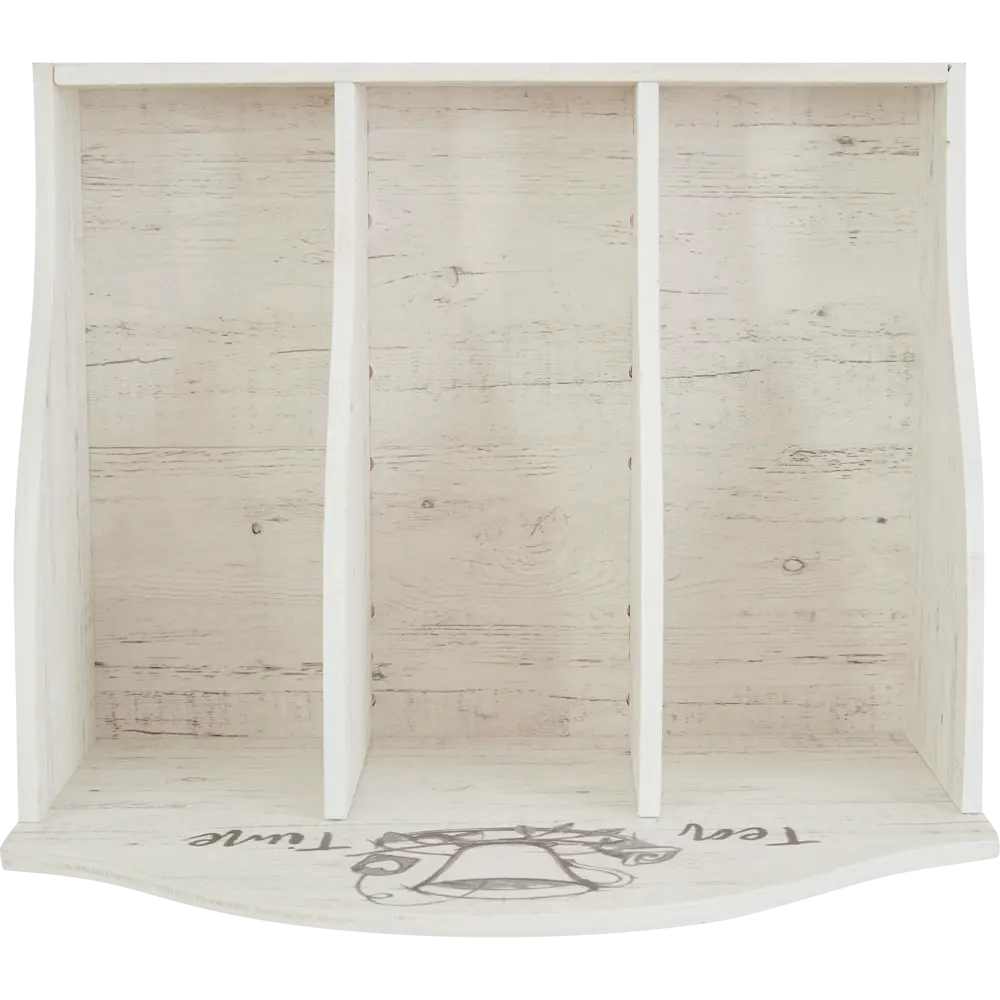 Ящик для хранения чая Графио Ч1 21x26x18 см дерево бело-черный Santreyd STLM-2160415 - Вид №1