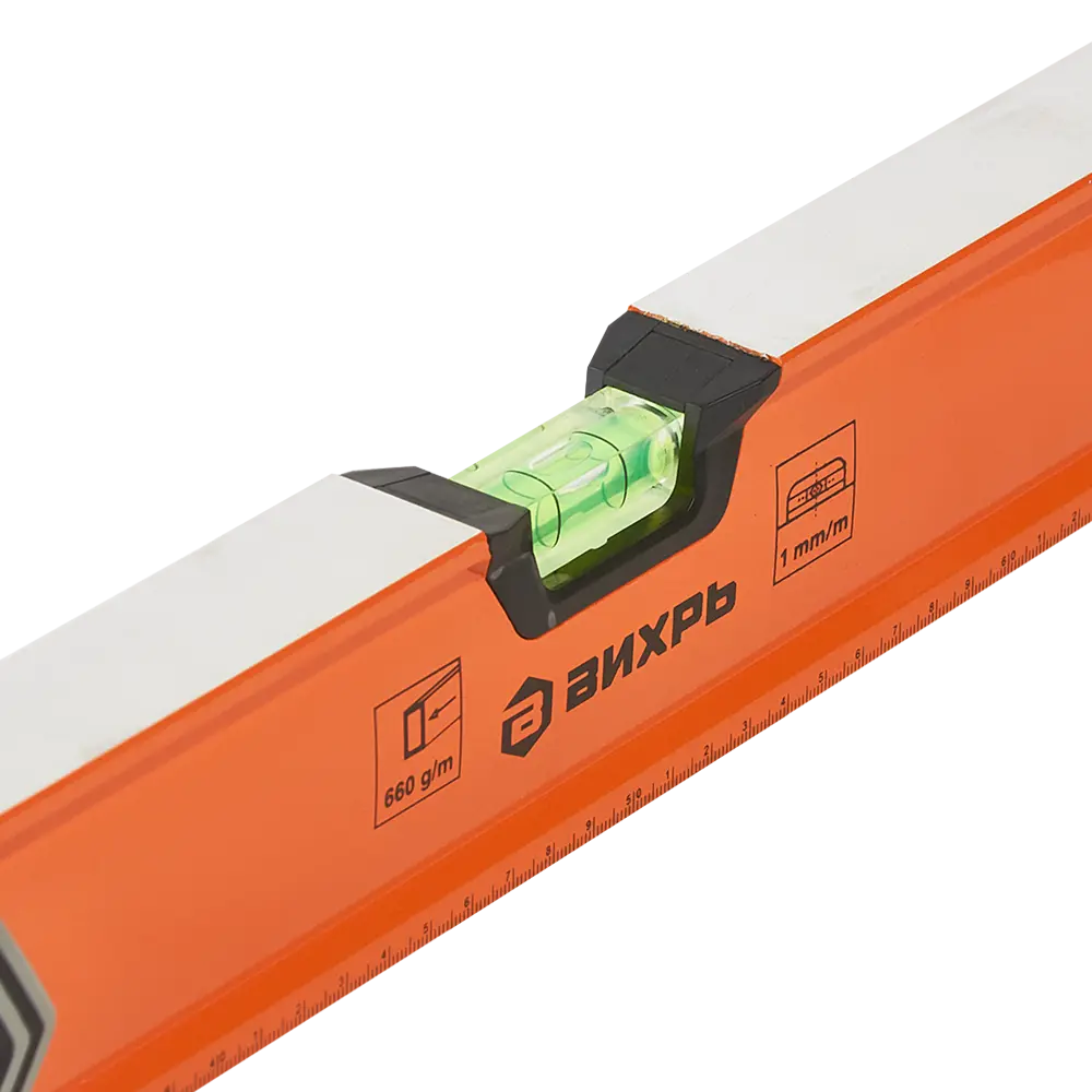 ВИХРЬ Усиленный алюминиевый уровень 1000 мм с магнитной системой и зеркальным отражателем 85582844 STLM-0064239 - Вид №2