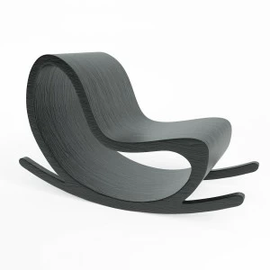 Кресло-качалка черное 76х122 см "Цикл" ODINGENIY ДИЗАЙНЕРСКИЕ 00-3885826 Черный