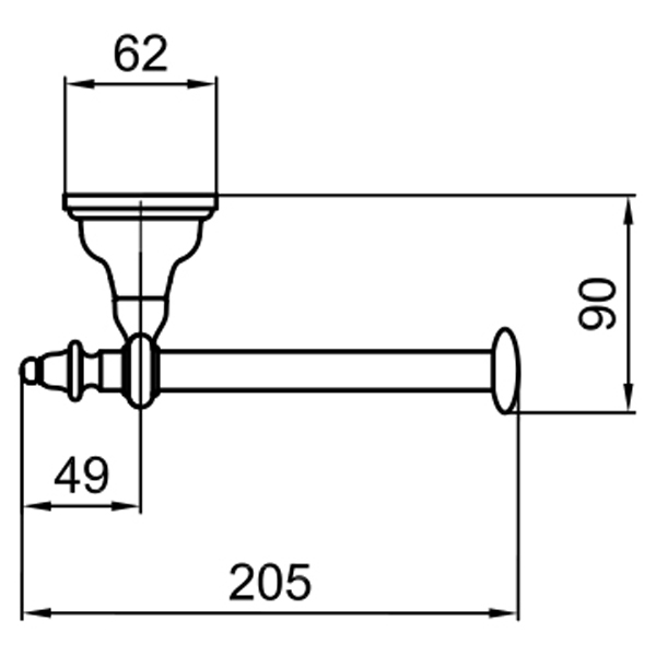 AM500801065 Держатель для бумаги Webert Ottocento - Вид №1