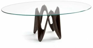 Sovet italia Овальный стеклянный стол Lambda