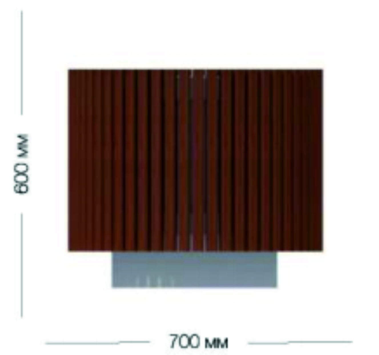 14153 ДАЛЛАС Base 1, цветочница, кашпо с отделкой деревом LAB.Space 