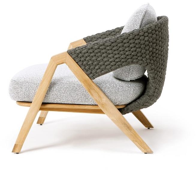 Ethimo Садовое кресло из тика и плетеной веревки Knit sun-id-1399547 - Вид №2