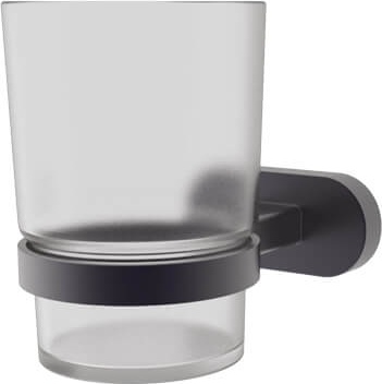 Подставка для зубных щеток - матовый черный / PL18803S Planet mat siyah Creavit  - Вид №1