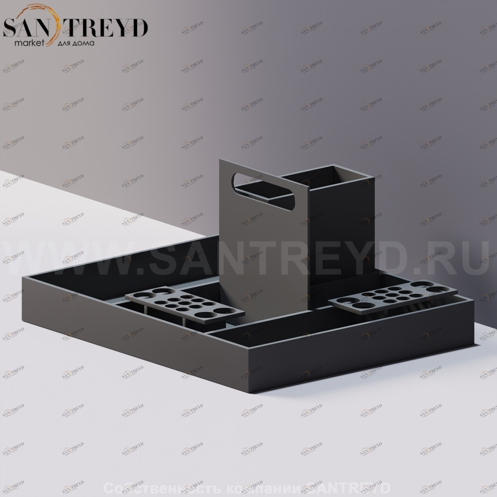 Agape PUZZLE Встраиваемая полка с наполнением серая ALEG523GR