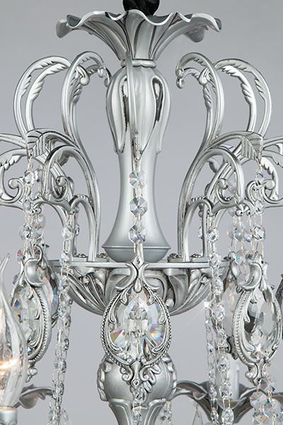 Подвесная люстра Bogates Wonderful 276/10 Strotskis BOGATES ДИЗАЙНЕРСКИЕ, СВЕЧИ 181800 Серебро  - Вид №3