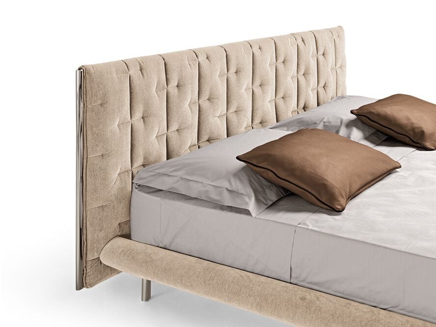 Кожаная двуспальная кровать с мягким изголовьем Max Divani Muzzle ARCH-00062477 - Вид №1