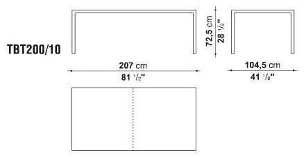 B&B Italia Прямоугольный стол из стали и дерева The table sun-id-1468410 - Вид №3