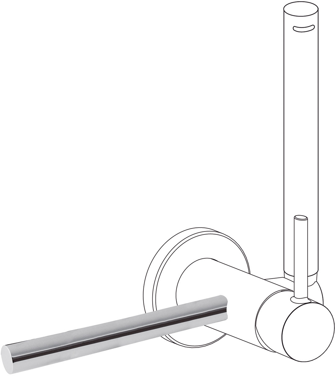 Аксессуар для полотенцесушителя для смесителя унитаза с душем-03412401 TRES