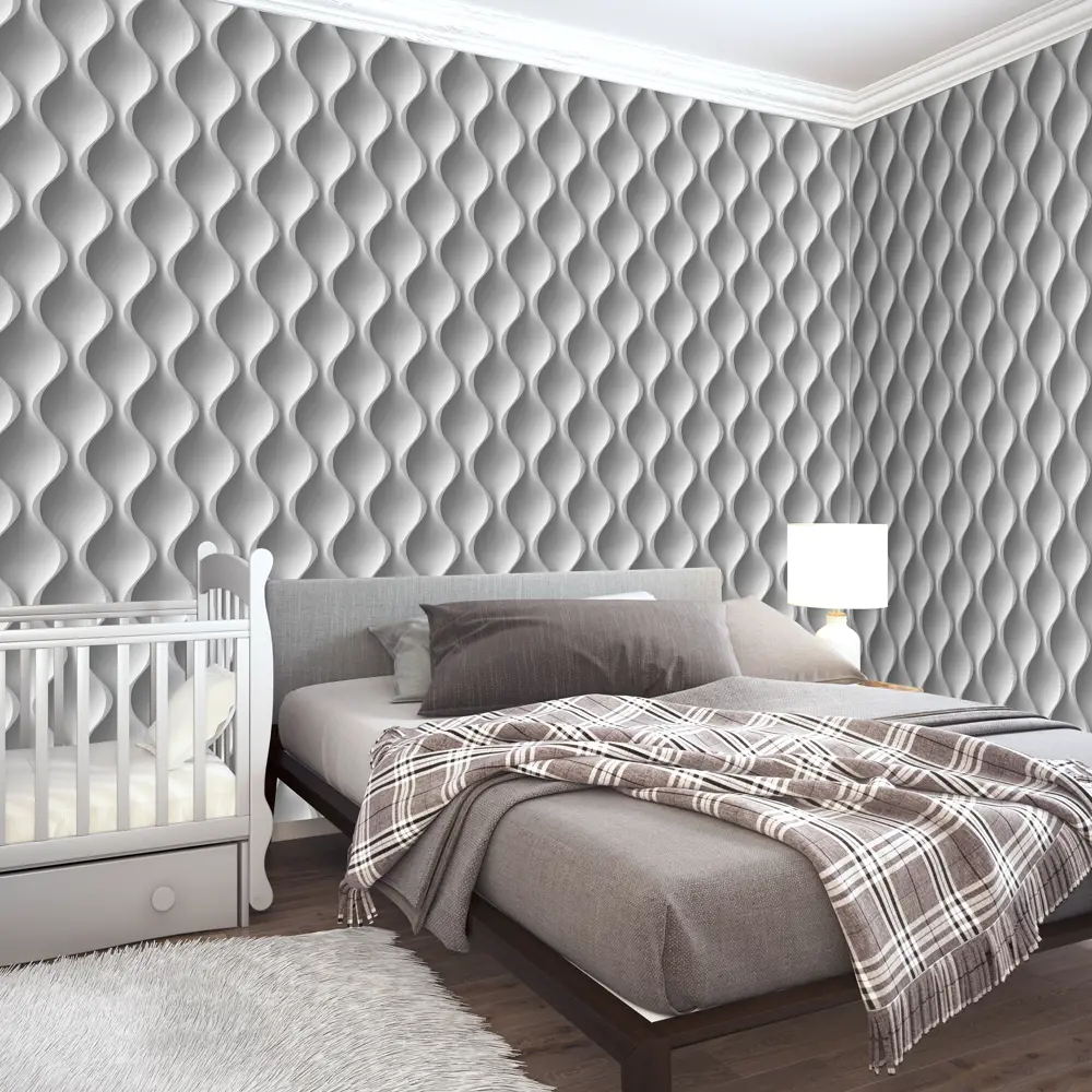 Обои 3D АС70147-14, на флизелиновой основе, цвет серый, 1.06х10.05 м АСПЕКТ РУ Волны 3D STLM-2126664 - Вид №3