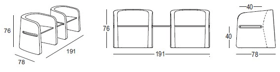 Plust Скамейка из полиэтилена Talea sun-id-1433166 - Вид №5