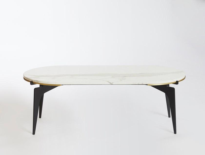 GABRIEL SCOTT Овальный мраморный журнальный столик для гостиной Prong sun-id-1406192 - Вид №9