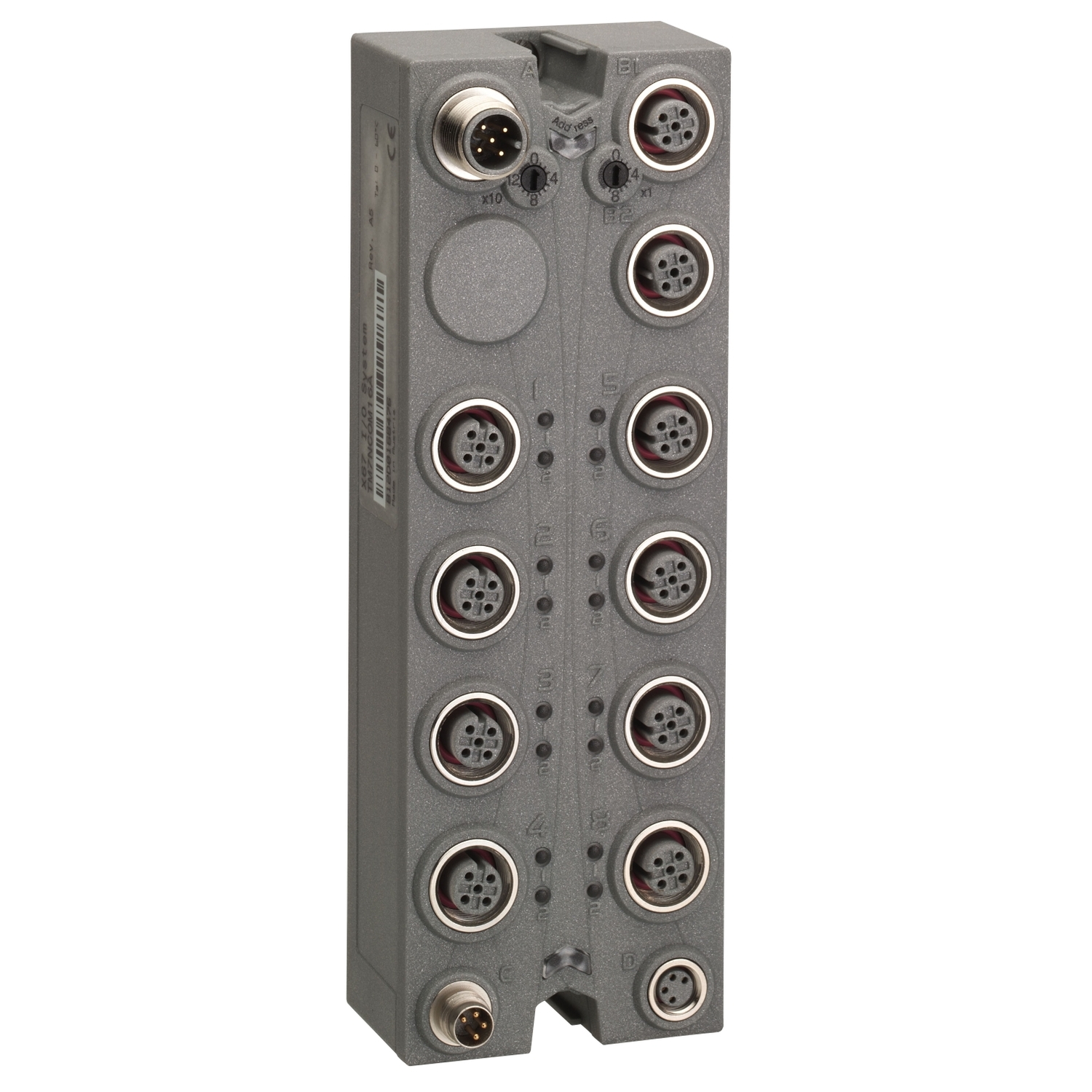 TM7NCOM16A Дискретный модуль CANopen IP 67, 16 вх/вых, разъемы М12 Schneider Electric OEM ПЛК Modicon 