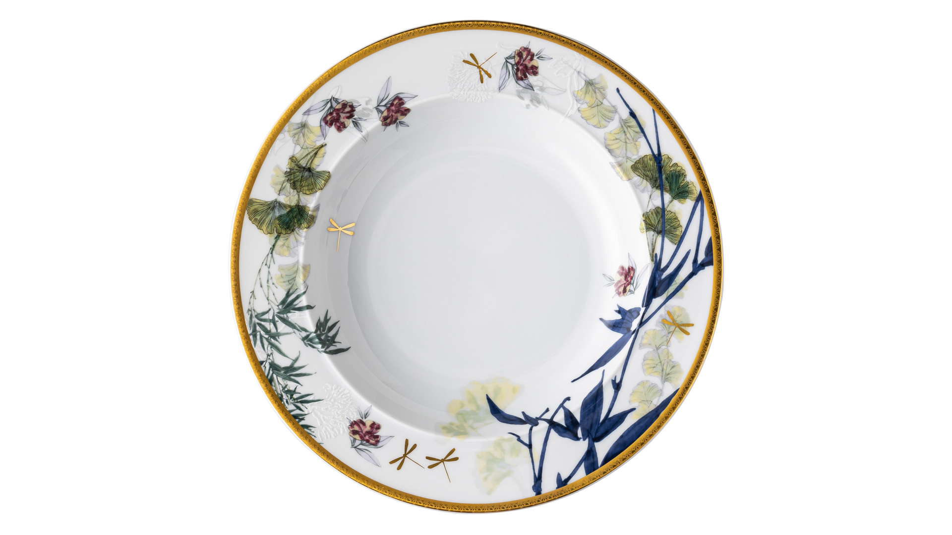 10655599 Rosenthal Набор тарелок суповых Rosenthal Турандот 22см, фарфор, белый, золотой кант, 6 шт Фарфор  - Вид №1