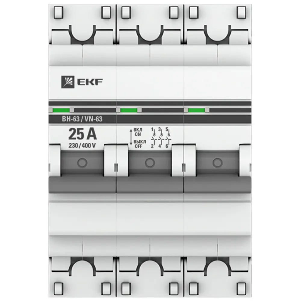Выключатель нагрузки EKF ВН-63 3P 25 А STLM-2207136 - Вид №1