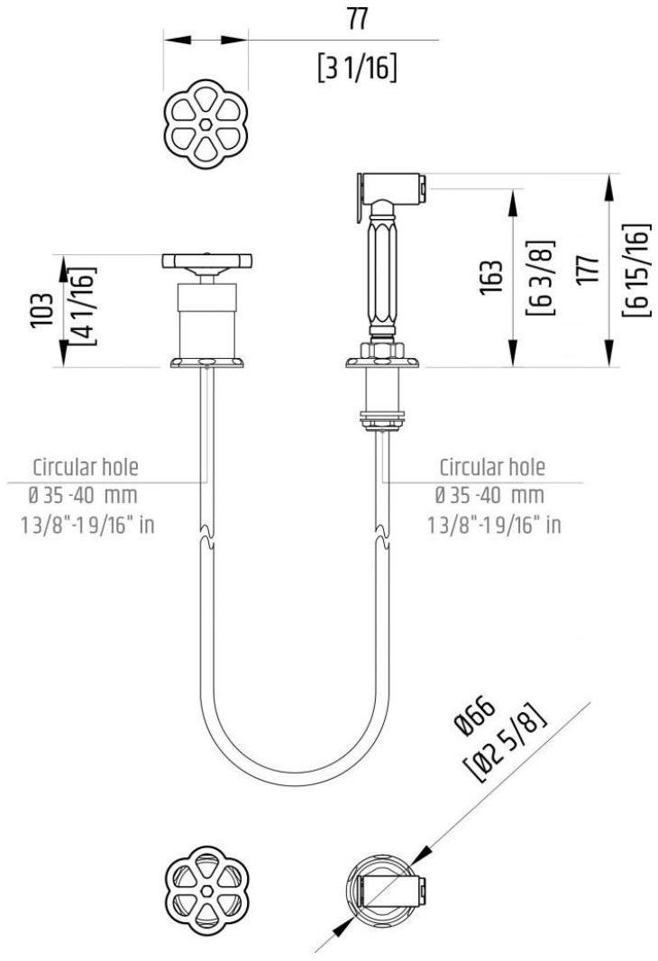 Officine Gullo Ручной душ на террасе из латуни sun-id-1365159 - Вид №3