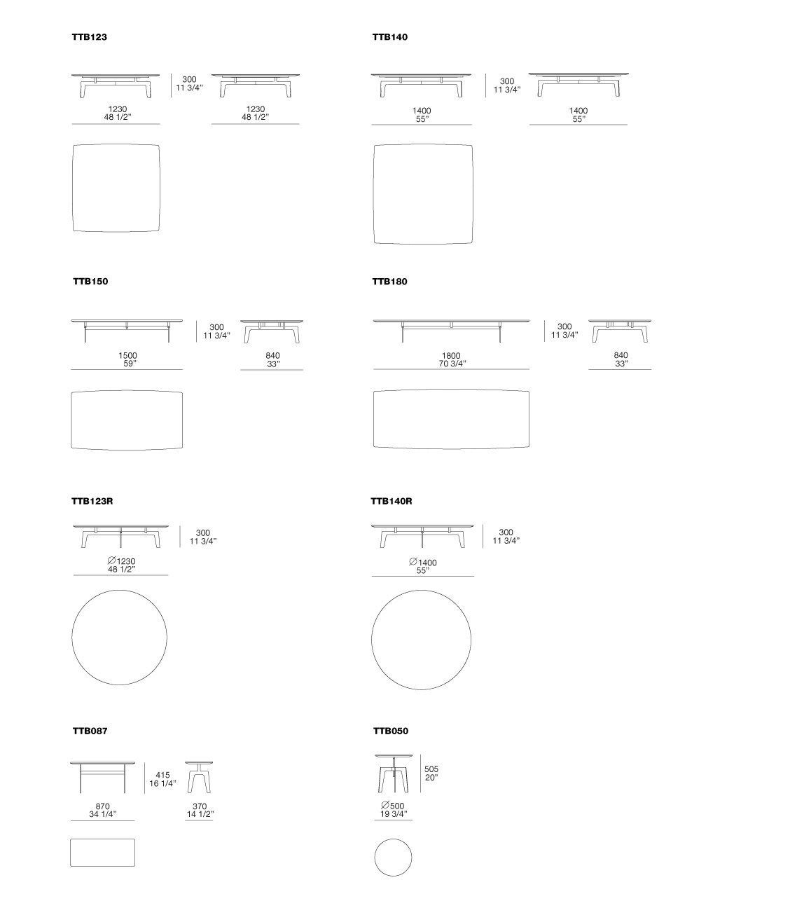 Круглый низкий журнальный столик из дуба Poliform ARCH-00123418 - Вид №2