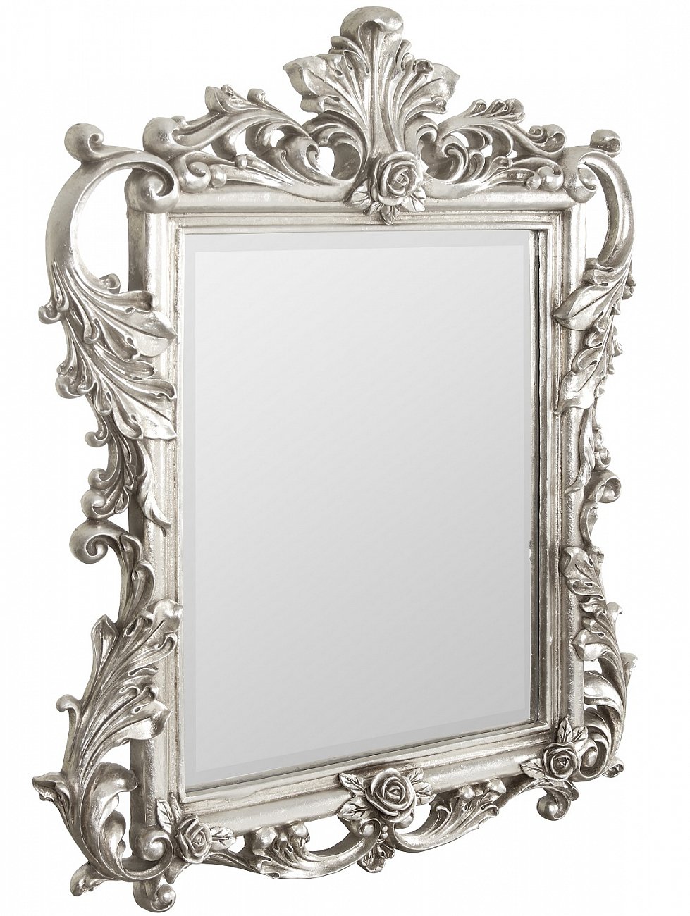 Зеркало настенное 83х65 см античное серебро Juno Silver ART-ZERKALO ДИЗАЙНЕРСКИЕ 00-3884105 Зеркальный;серебро  - Вид №1