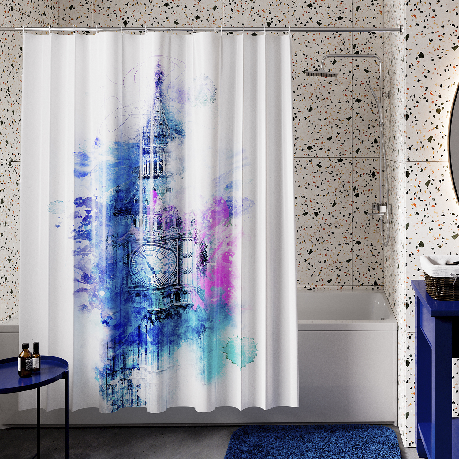 SC-81103 Lossa Шторка для ванной WasserKRAFT 