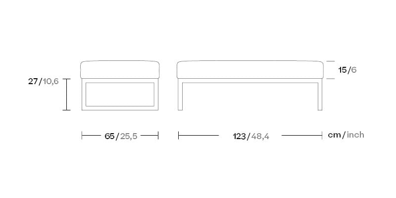 Садовая скамейка из акриловой ткани Kettal пейзаж ARCH-00031886 - Вид №2
