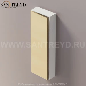 LIFT Модульный шкаф 120 см с левой дверью на доводчиках. Модули могут располагаться горизонтально и вертикально. Отделка: белая краска и бронза. AMOB054NRLZSX