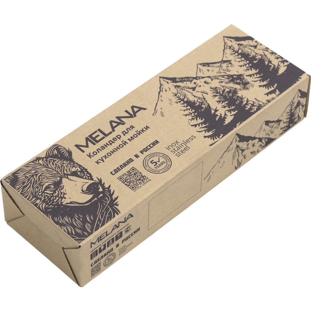 Многофункциональный коландер MELANA ProfLine SS304 400мм (MLN-H0002B) MLN-H0002В индивидуальная упаковка - Вид №5