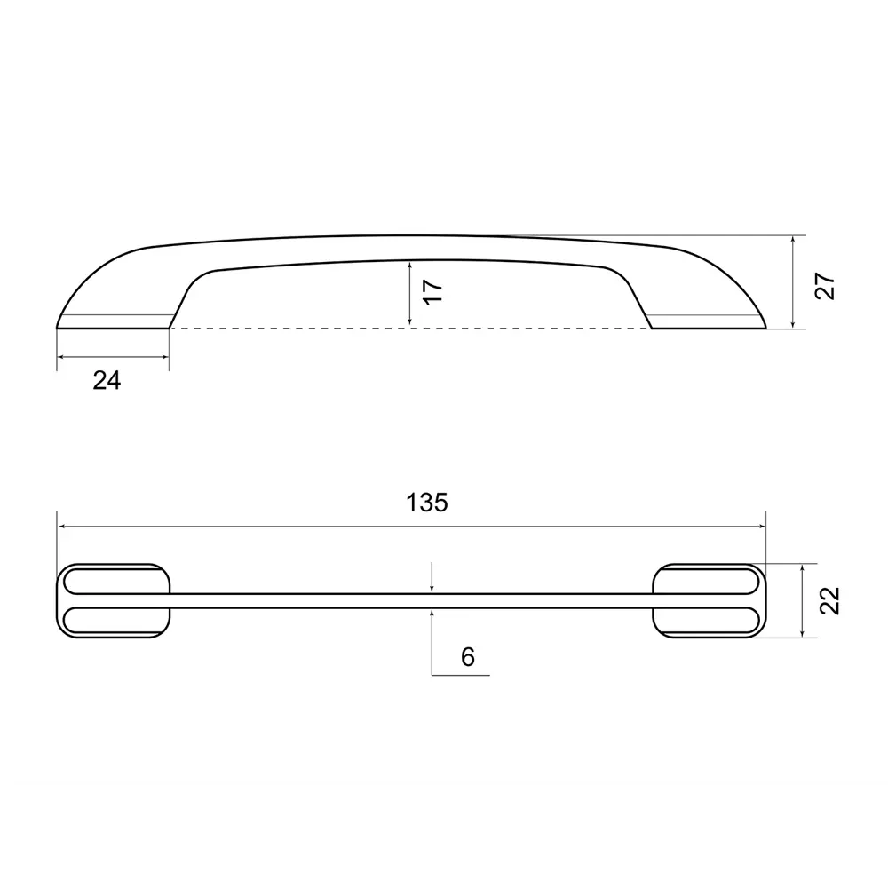 Мебельная ручка-скоба Assistente ЦАМ 96 мм матовый черный PALLADIUM STLM-2145122 - Вид №2
