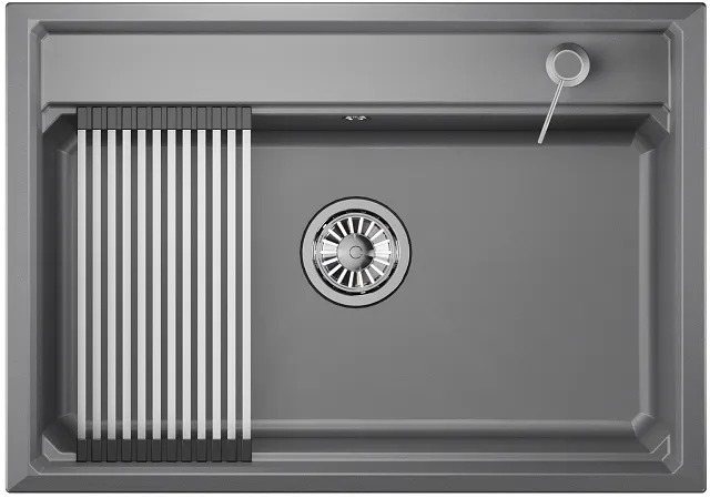 KS-7301, АЛЮМИНИУМ, кухонная мойка, кварц
