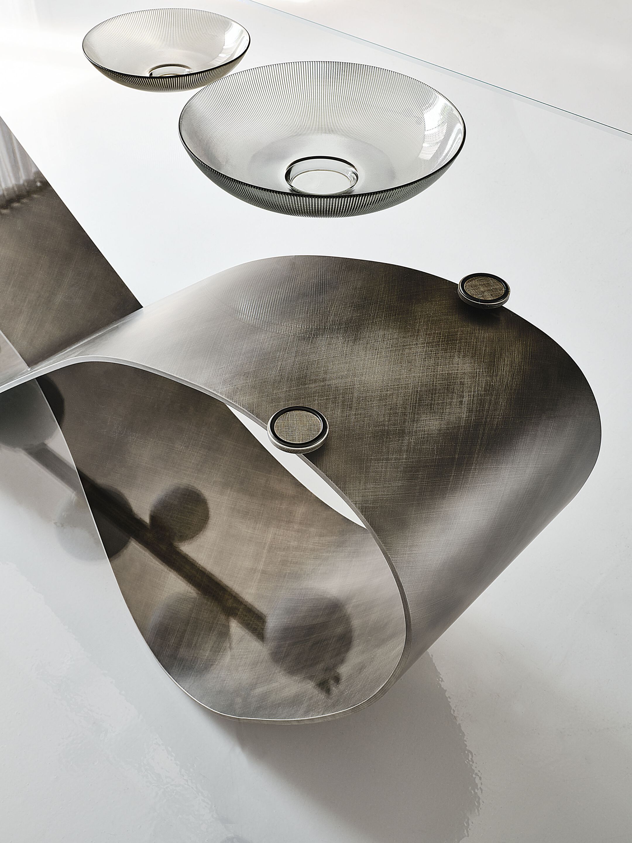 Прямоугольный стол из стали и хрусталя Cattelan italia Butterfly ARCH-00018693 - Вид №3