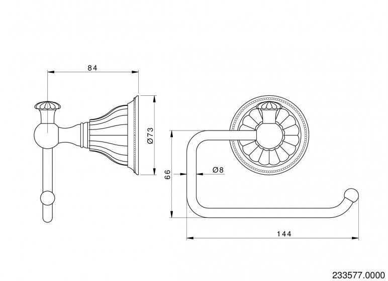 Bronces Mestre Держатель рулона Artica with porcelain 233577.0000.50 - Вид №1