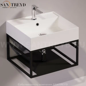 Консоль подвесная под раковину AGILE 51 см черная