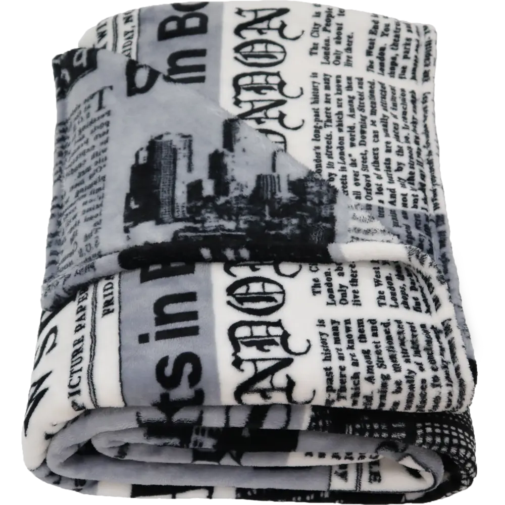 Плед Пресса 200x220 см микрофибра цвет серый Ardenza STLM-2030943