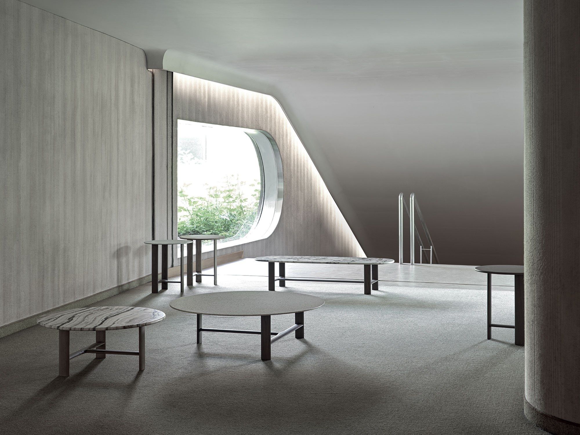 Круглый журнальный столик в seminato Frigerio Mocki ARCH-00050325 - Вид №3