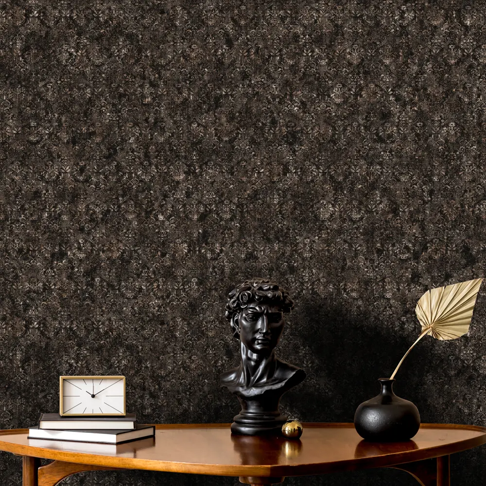 Обои флизелиновые Euro Decor Marco черные 1.06 м ED7116-22 STLM-2161283 - Вид №2