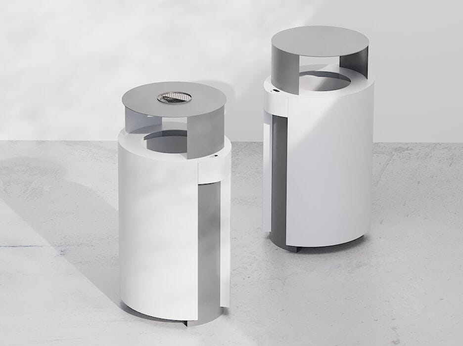 Оцинкованная стальная корзина для мусора с крышкой DIMCAR ZIGGY ARCH-00087392 - Вид №1