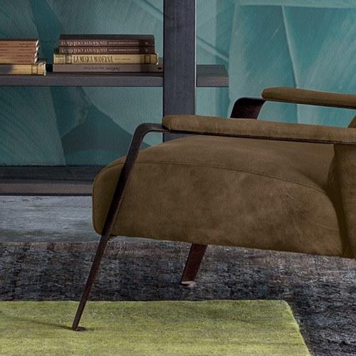 Devina Nais Кожаное кресло с подлокотниками с высокой спинкой sun-id-1481168 - Вид №1