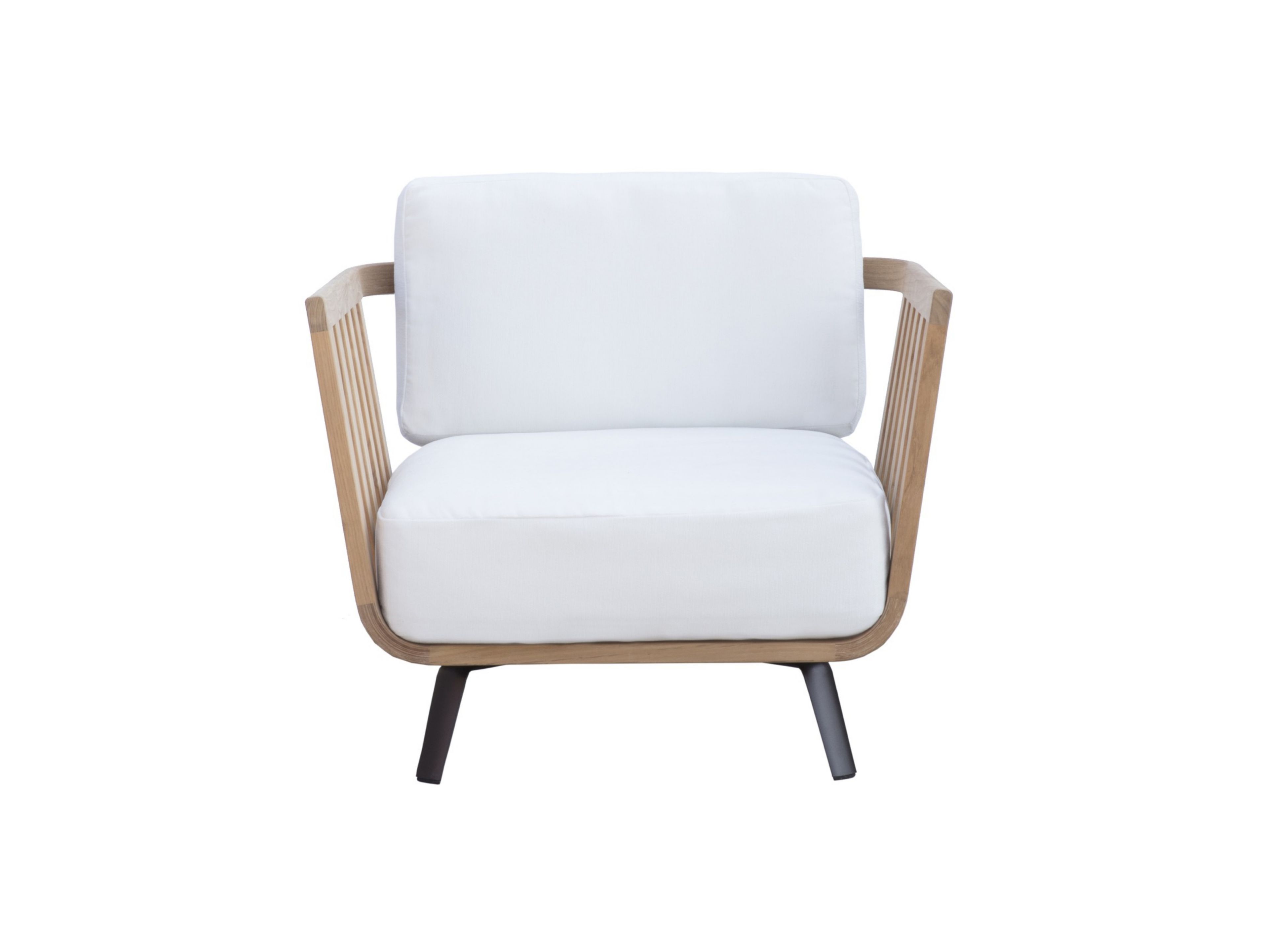 Садовое кресло из тикового дерева и акриловой ткани Unopiù Welcome ARCH-00123116