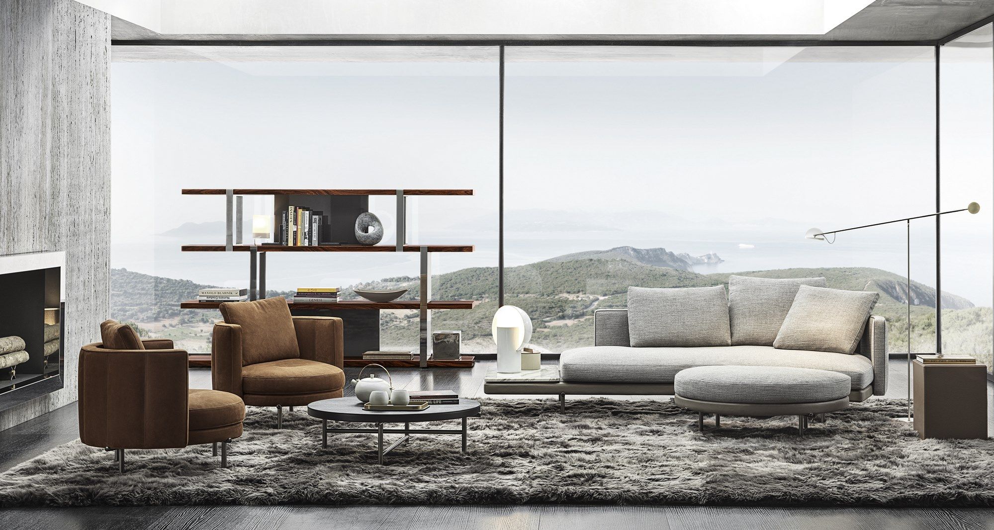 Круглый журнальный столик для гостиной Minotti Torii ARCH-00091315 - Вид №1